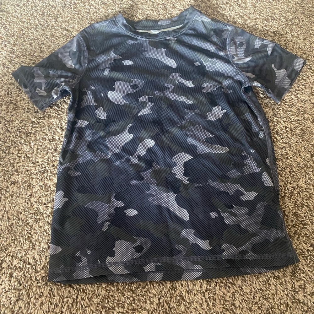All in Motion Black and Gray Camouflage Kids T-Shirt